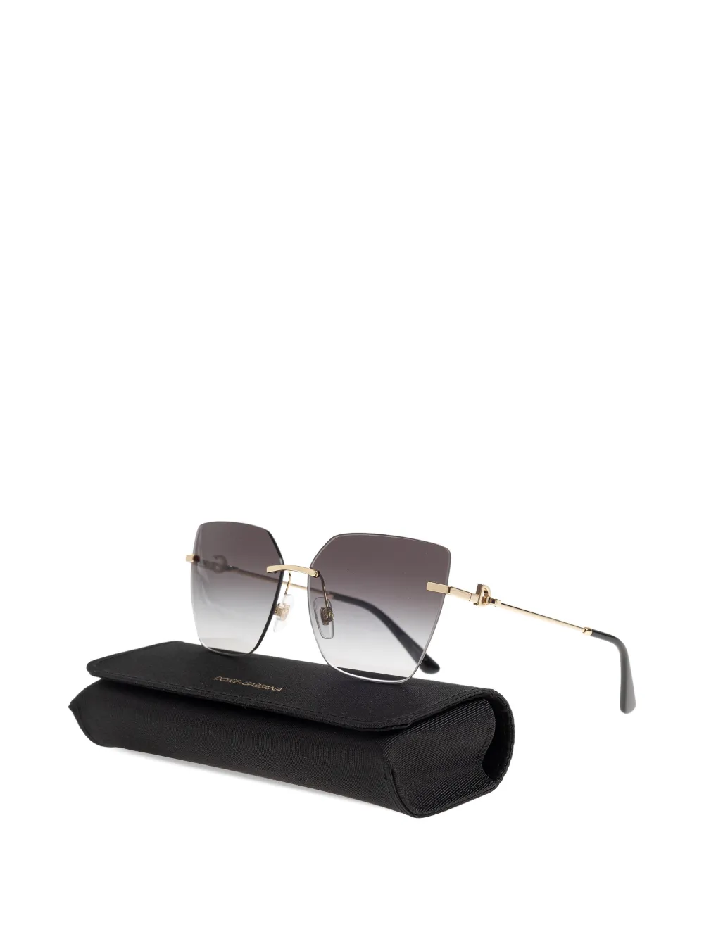 Dolce & Gabbana Eyewear Zonnebril met geometrisch montuur Grijs