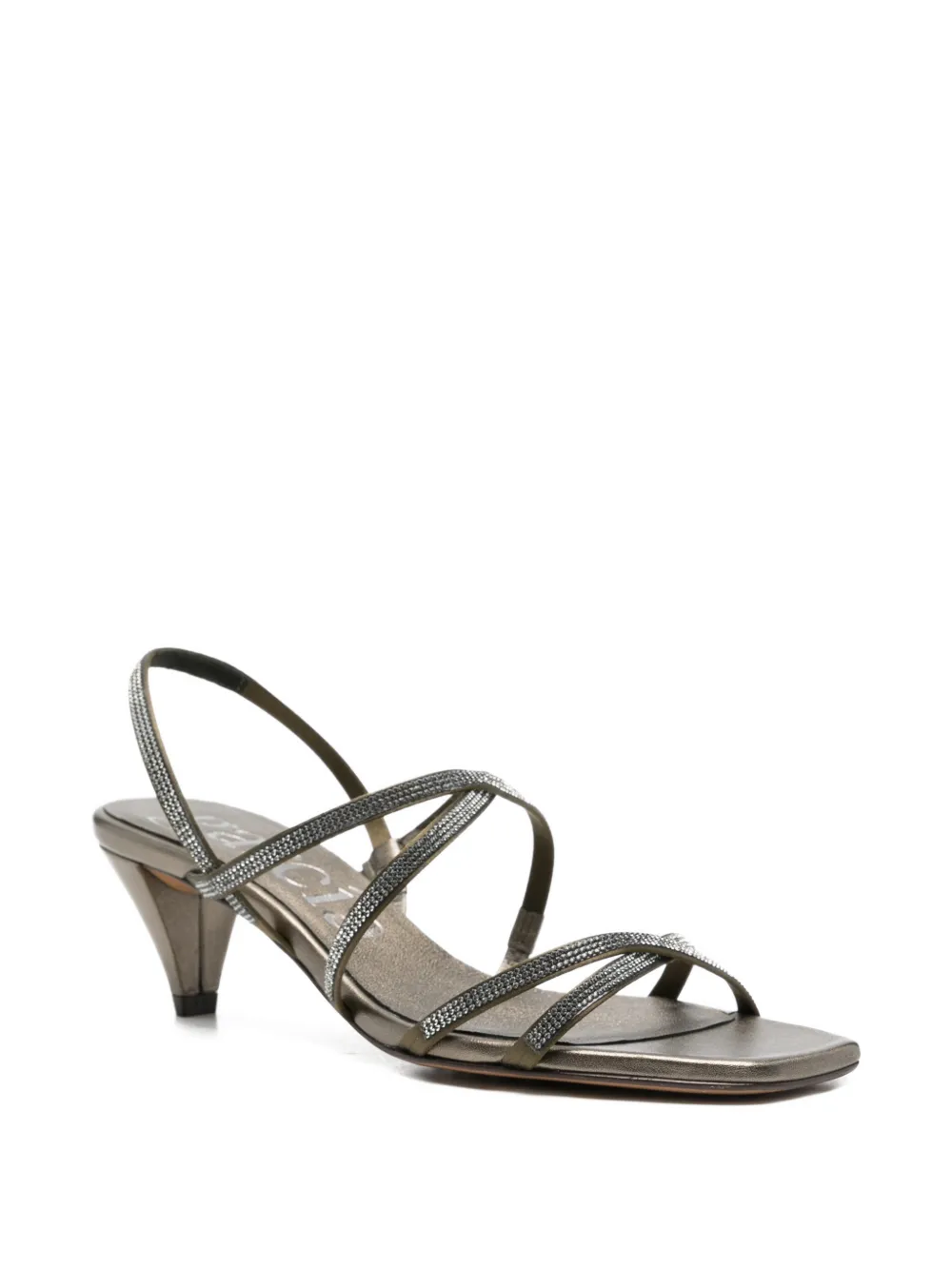 Pedro Garcia Andy embellished-strap sandals Groen