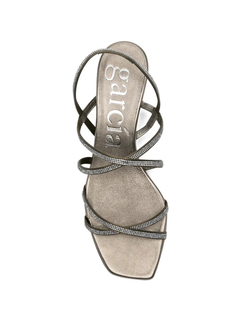 Pedro Garcia Andy embellished-strap sandals Groen