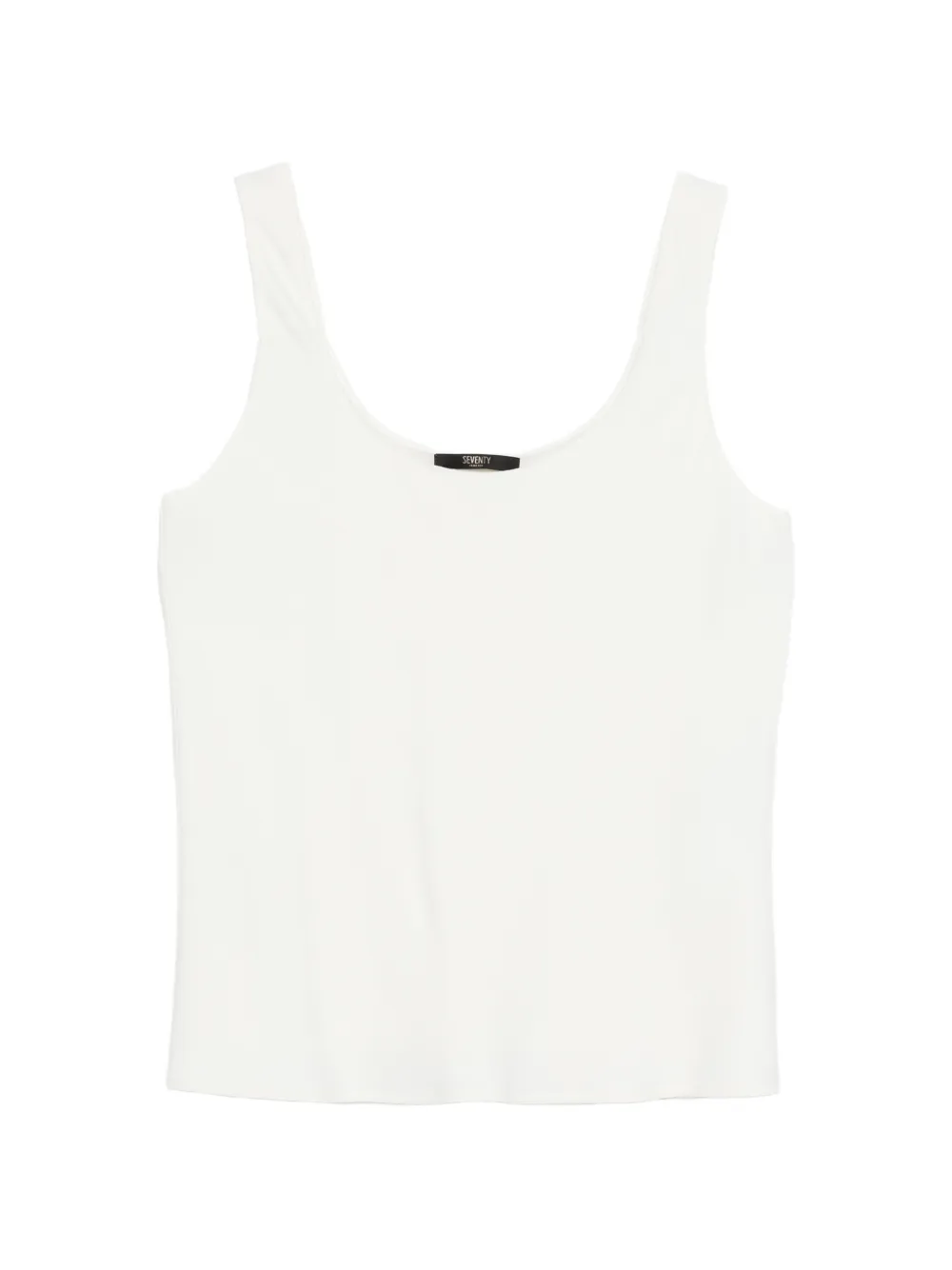 Seventy scoop-neck top - Bianco