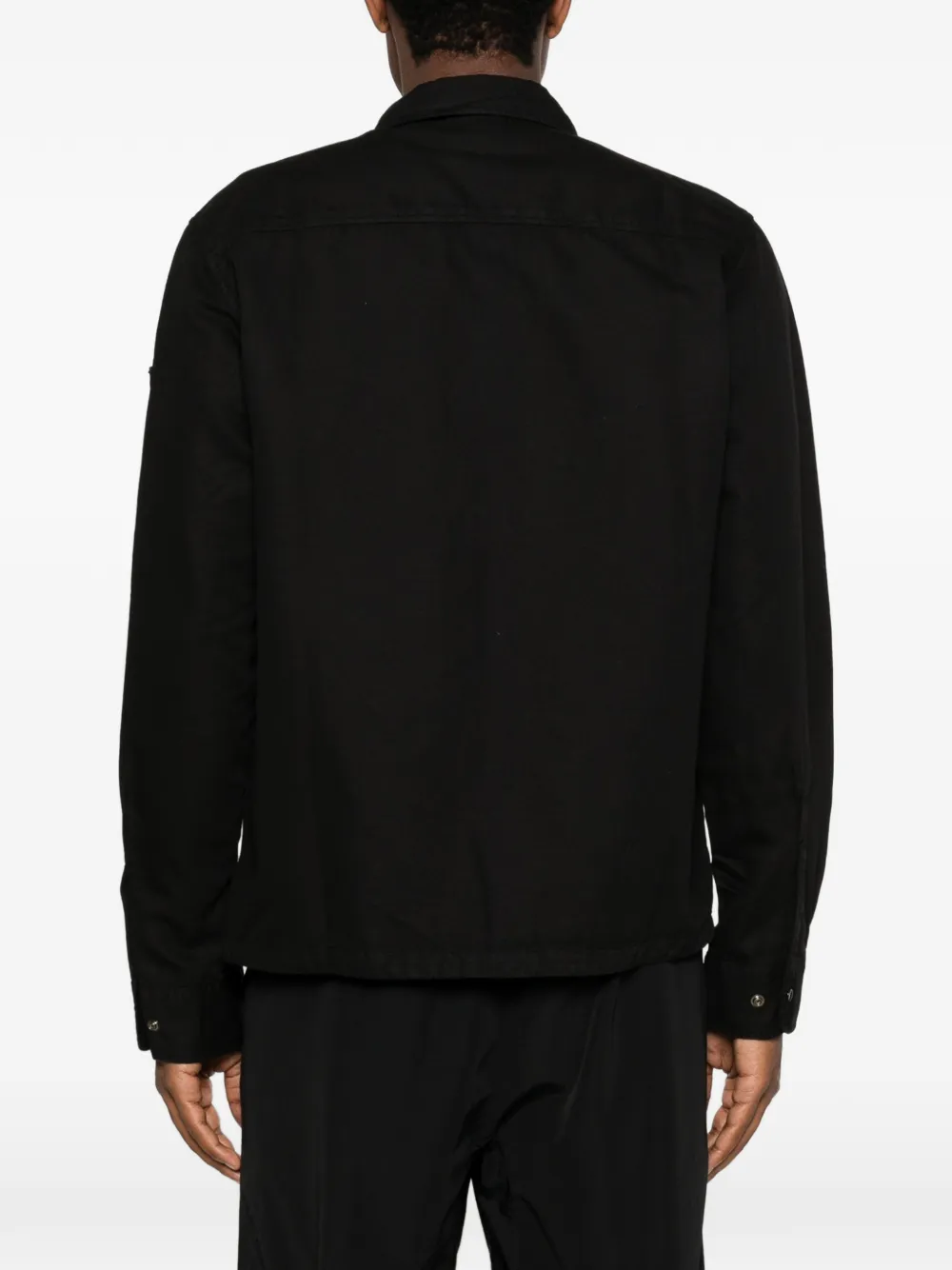 C.P. Company Katoenen linnen shirtjack met rits Zwart