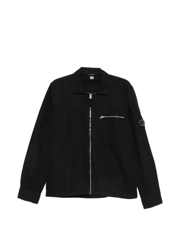 C.P. Company Lens ジップ オーバーシャツ | ブラック | FARFETCH JP
