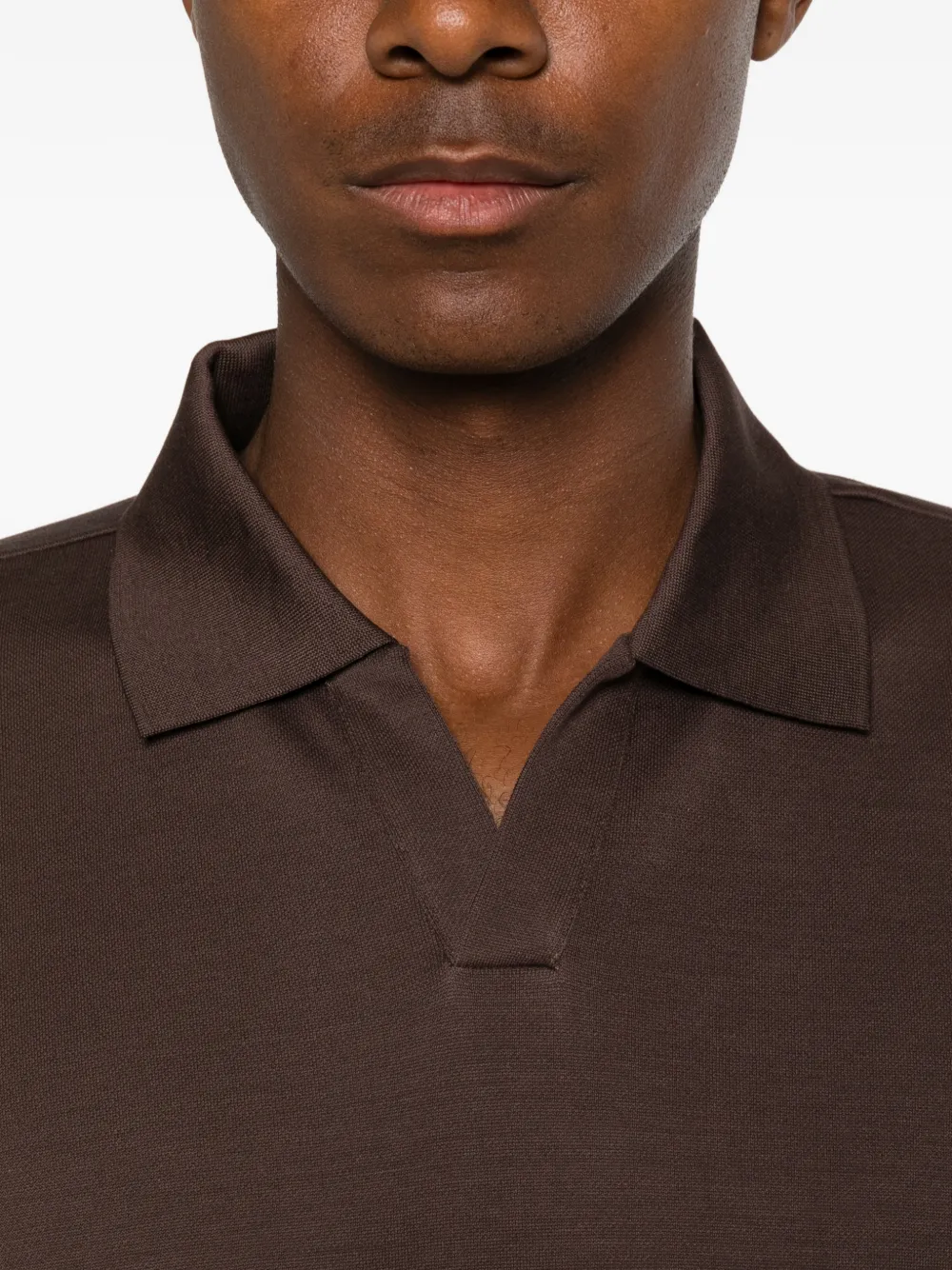 Herno Poloshirt met korte mouwen Bruin