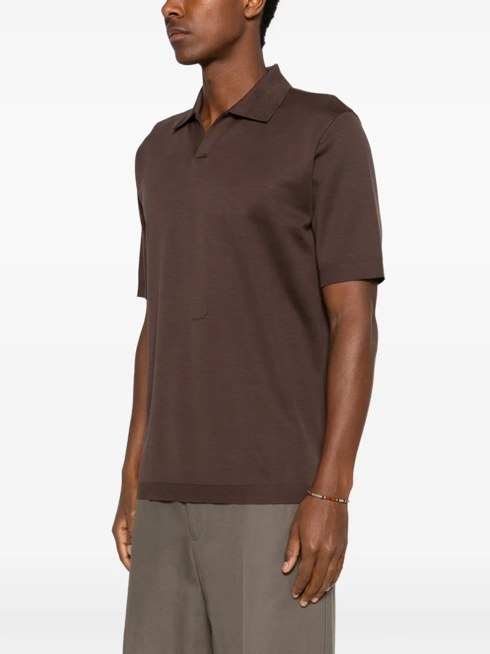 Herno Poloshirt met korte mouwen Bruin