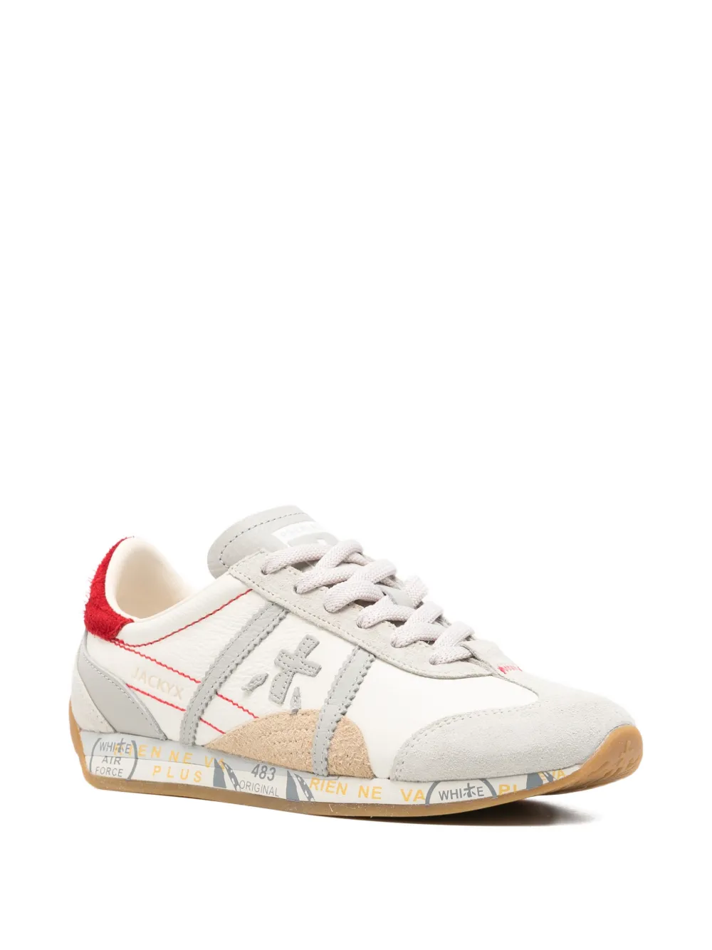 Premiata Jackyx panelled sneakers Beige