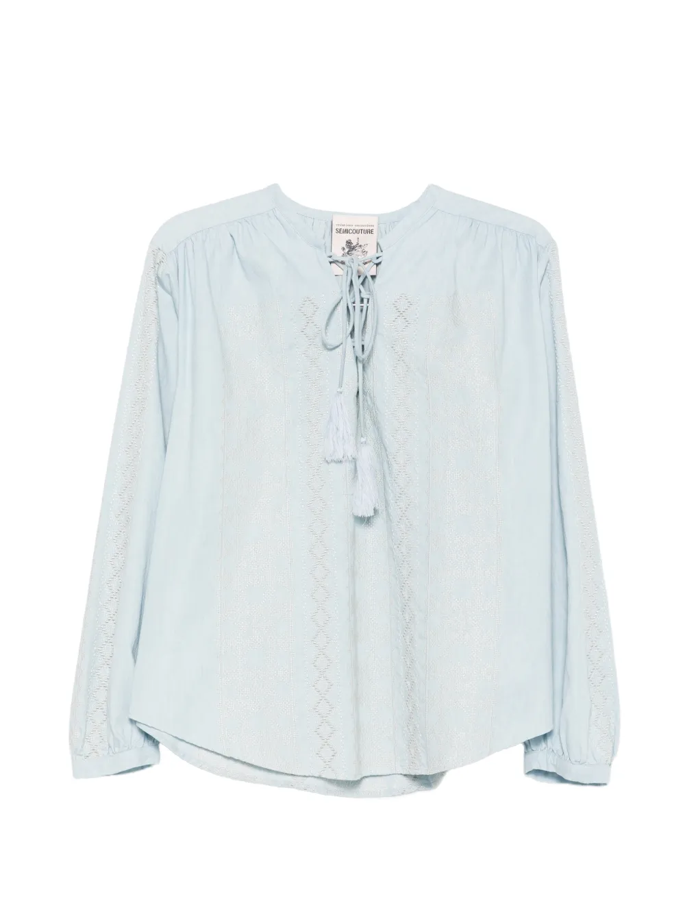Semicouture Zillah embroidered blouse - Blu