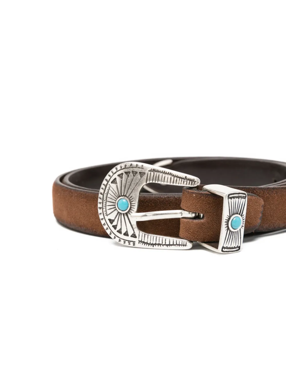  Alberto Luti Embellished Belt - Brown 