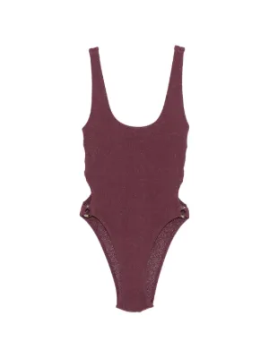 green label relaxing サイドホール ワンピース水着 Let's Swim プランジングネック ワンピース水着 | ブルー | FARFETCH JP