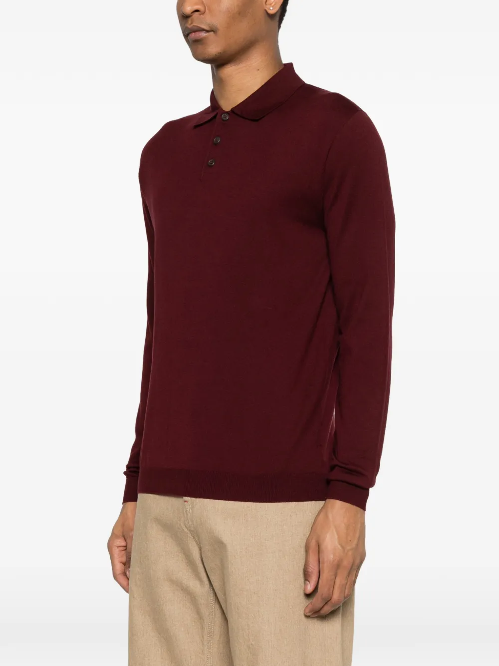  Scaglione Buttoned Polo Shirt - Red 