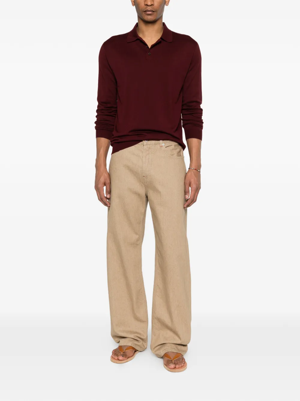  Scaglione Buttoned Polo Shirt - Red 