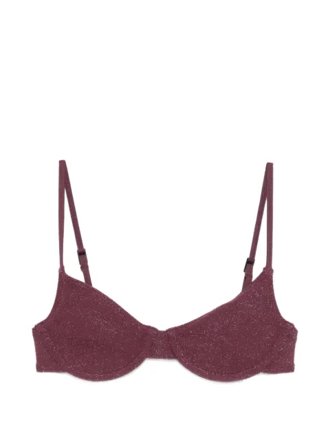 Bond-eye top de bikini con efecto brillante