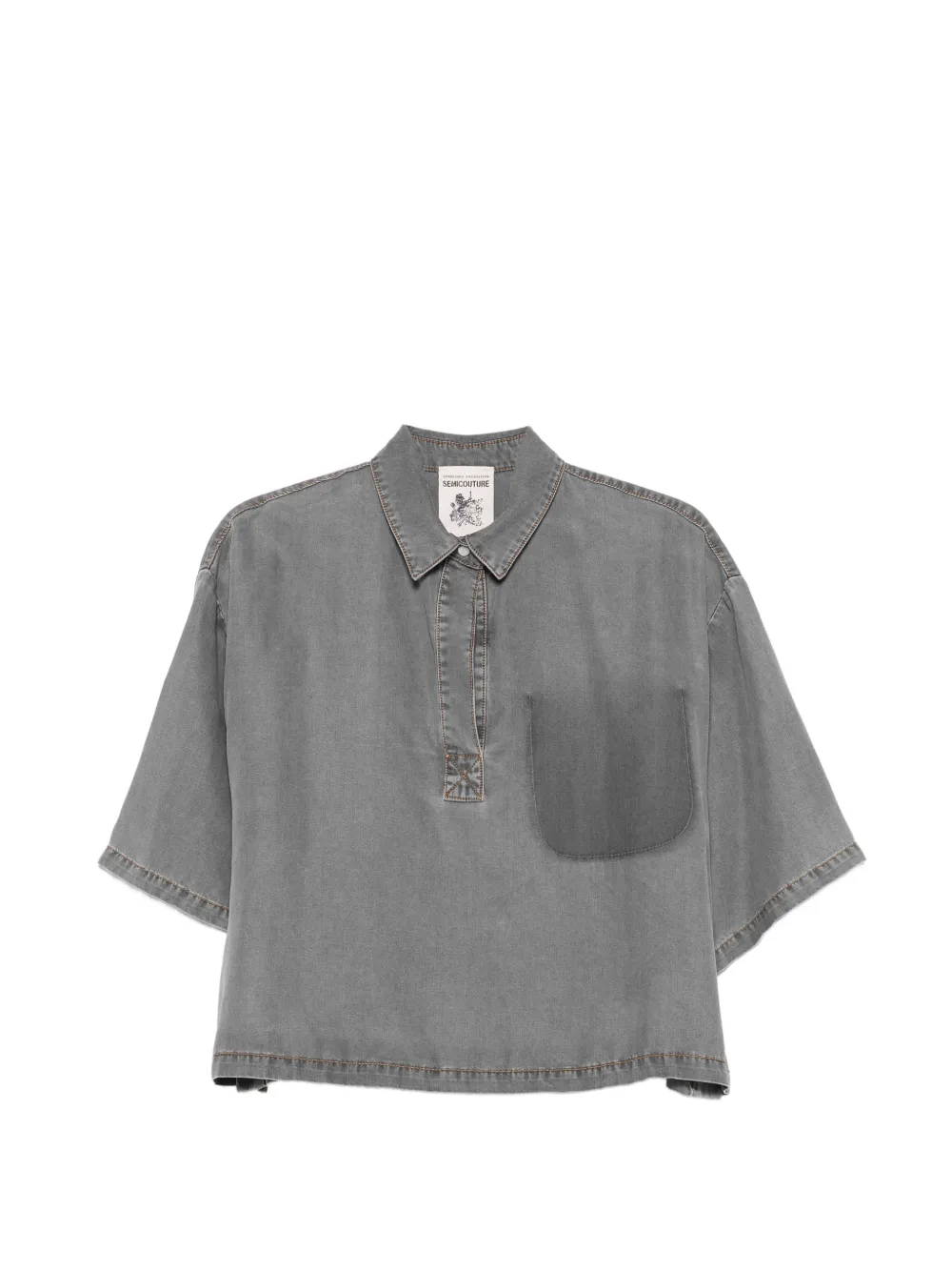 Semicouture Shana short-sleeve shirt - Grigio