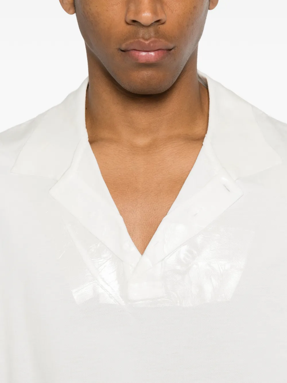 Maison Margiela T-shirt met V-hals Wit