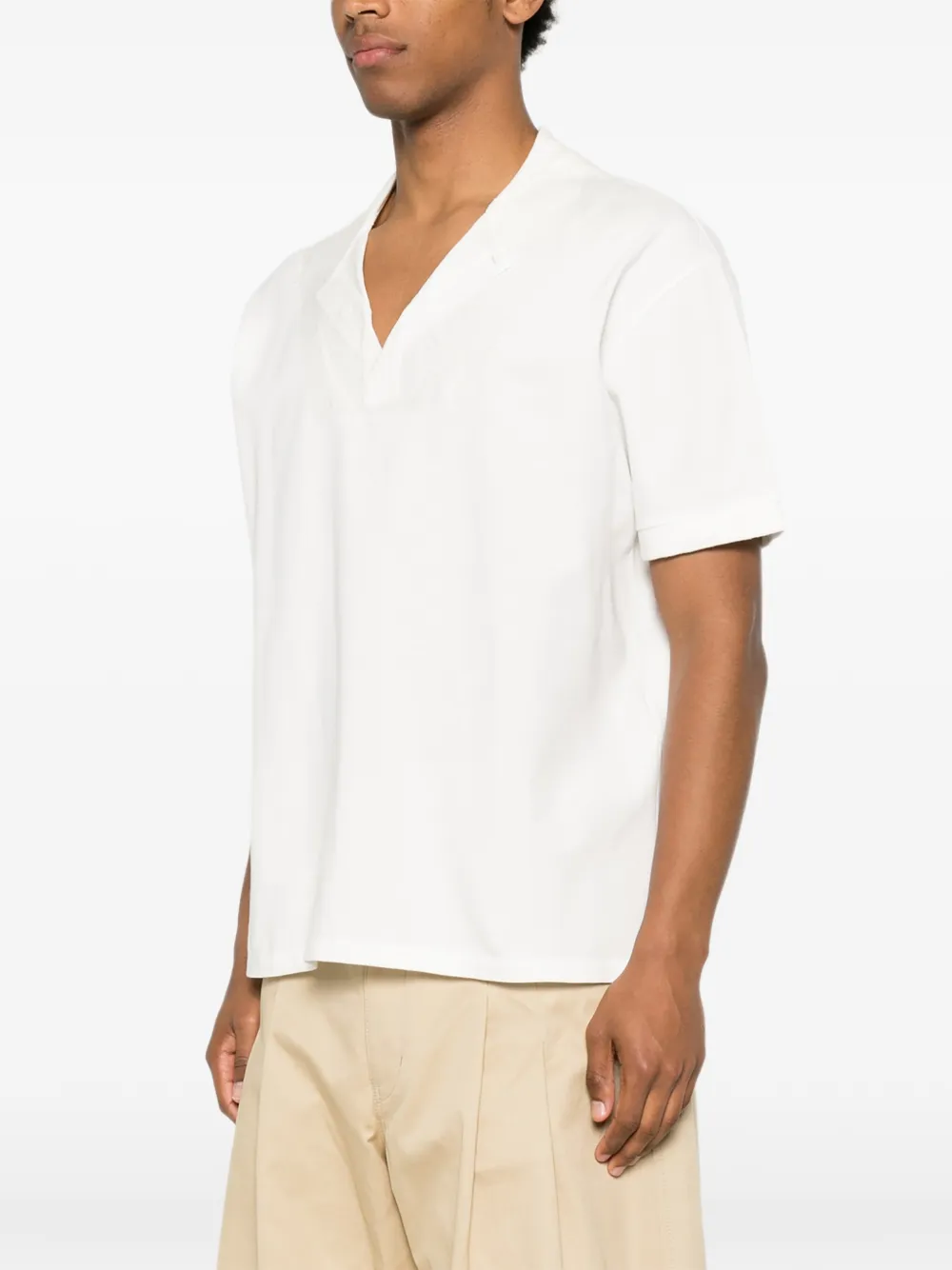 Maison Margiela T-shirt met V-hals Wit