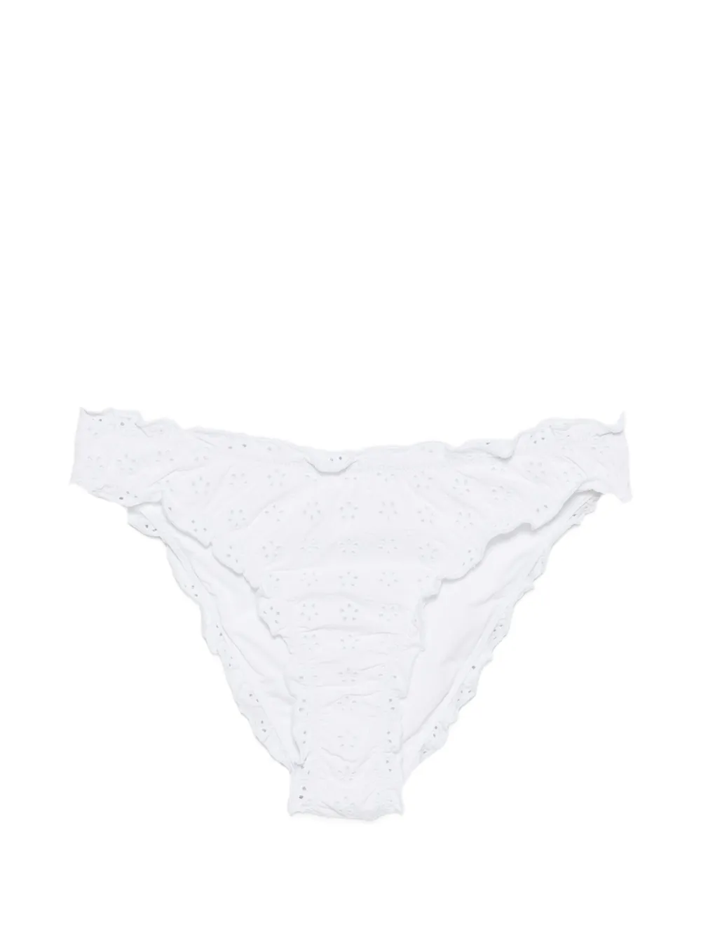 Polo Ralph Lauren broderie anglaise ruffled bikini bottoms - Bianco