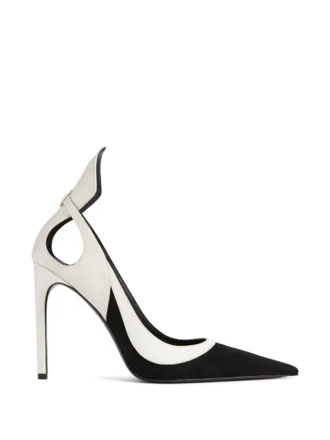 Nina Ricci cut-out suede pumps