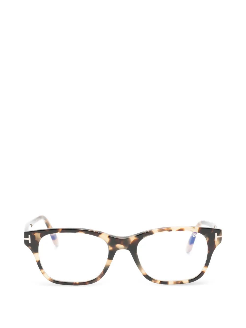 TOM FORD Eyewear rectangle-frame glasses - Marrone
