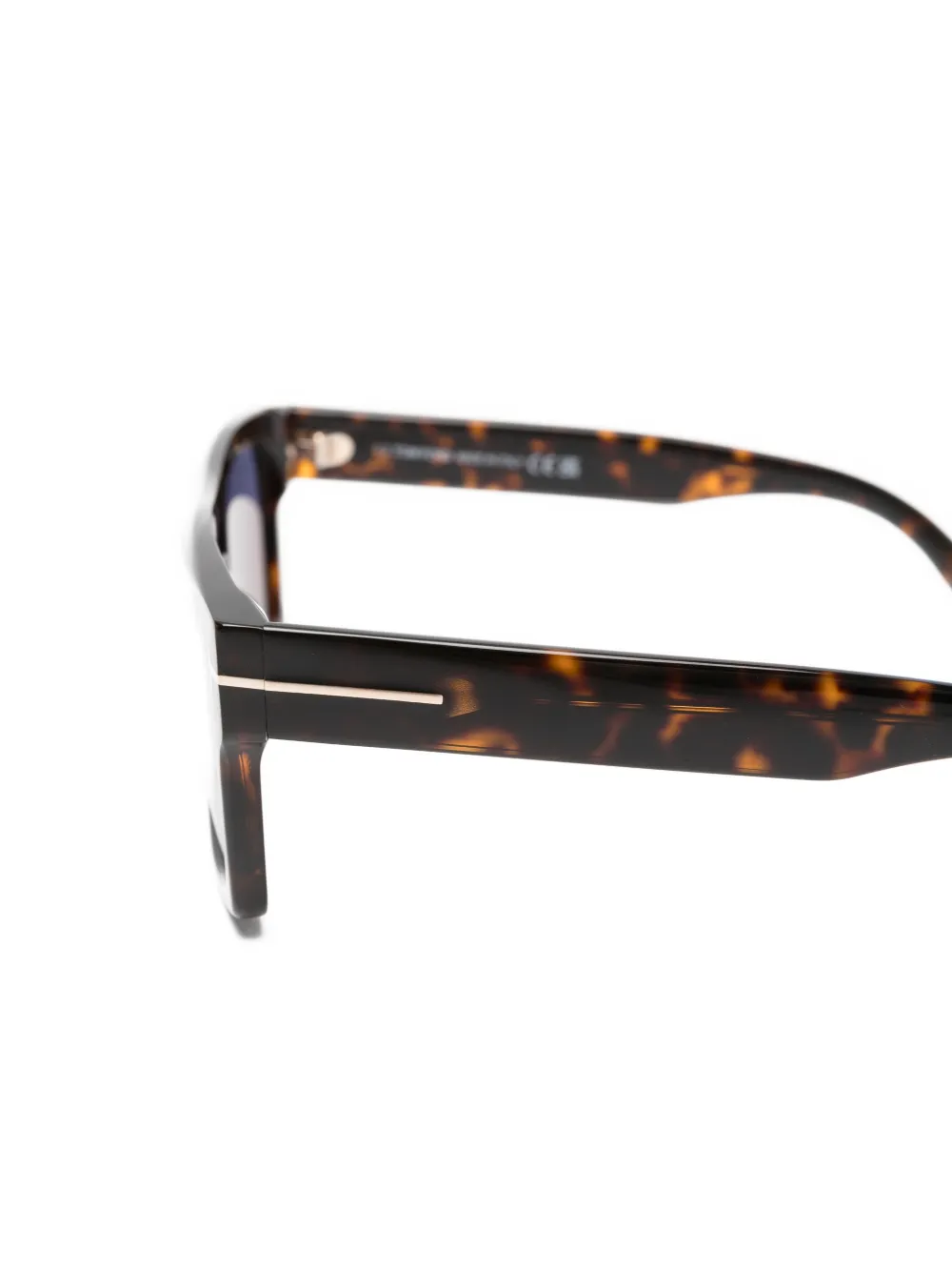 TOM FORD Eyewear Cyrus zonnebril met rechthoekig montuur Bruin
