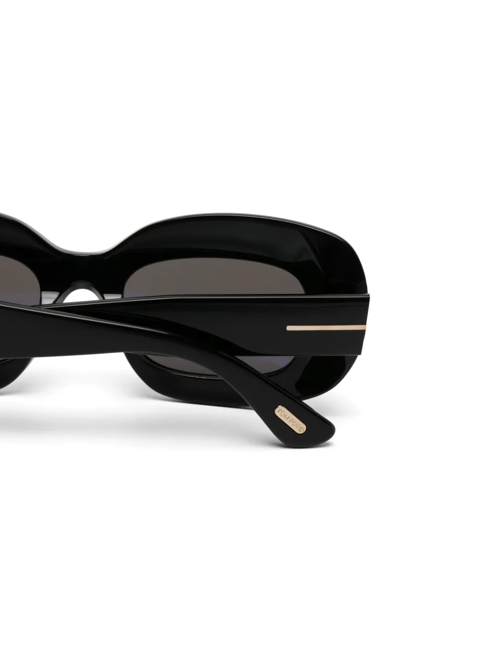 TOM FORD Eyewear Zonnebril met ovalen montuur Zwart
