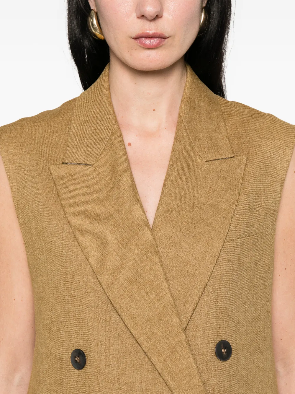 Max Mara ダブルブレスト ベスト | ニュートラル | FARFETCH JP
