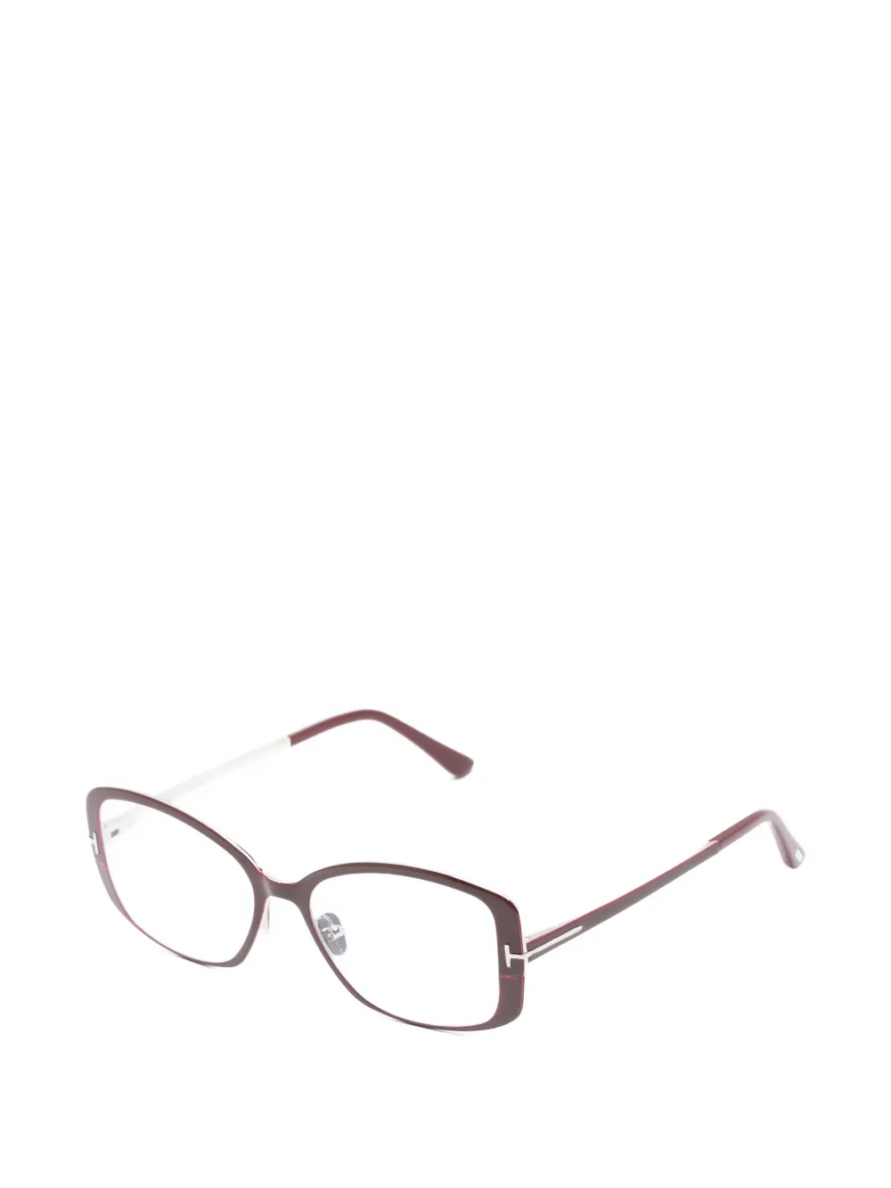 TOM FORD Eyewear Bril met geometrisch montuur Rood