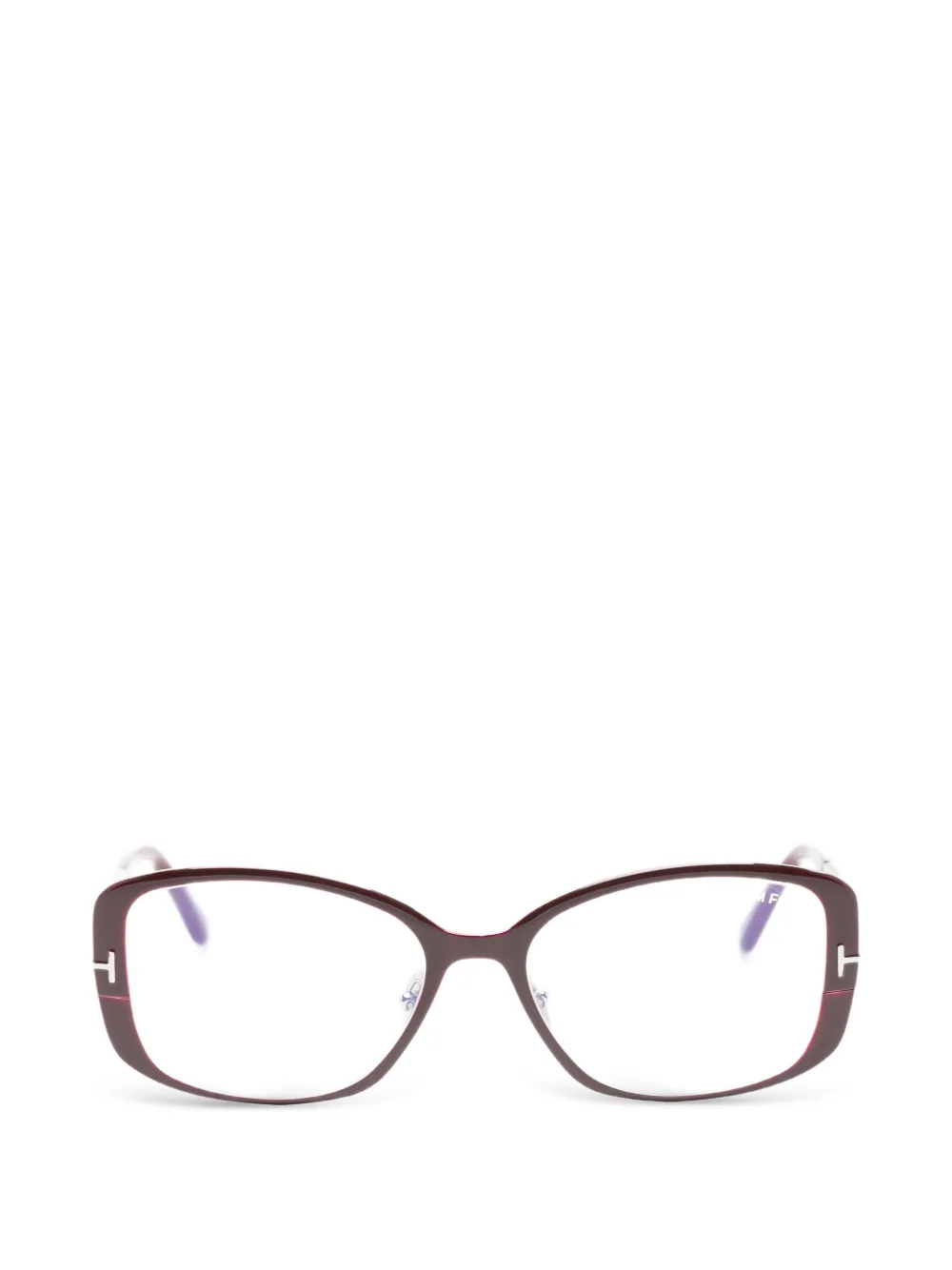 TOM FORD Eyewear geometric frame glasses - Rosso