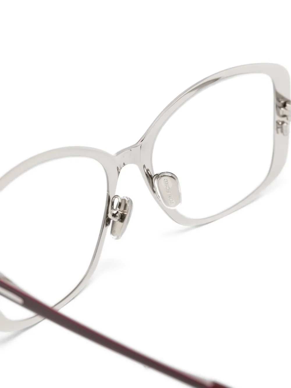 TOM FORD Eyewear Bril met geometrisch montuur Rood