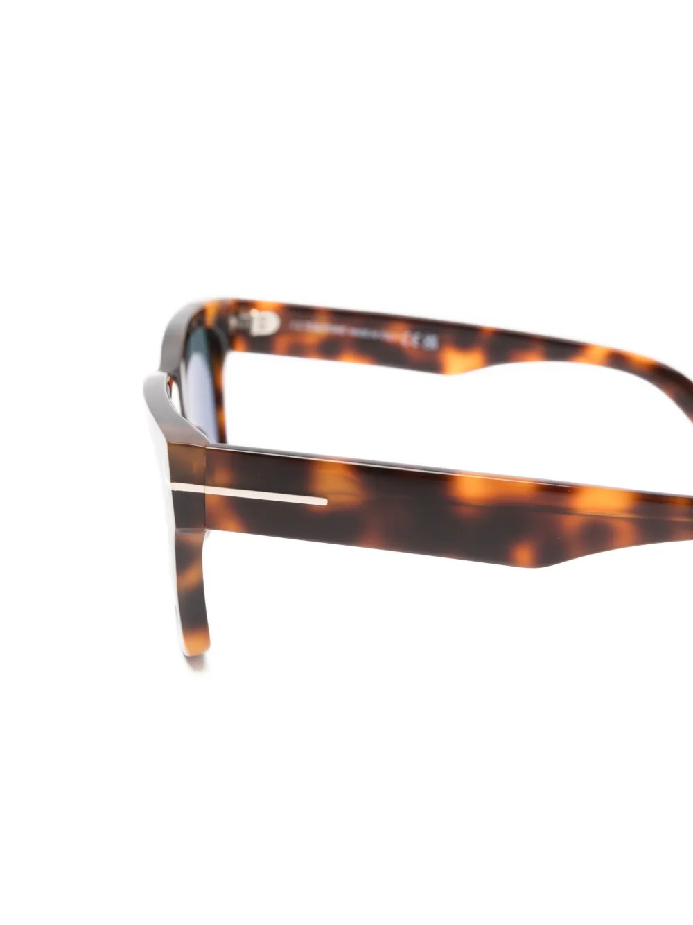 TOM FORD Eyewear Zonnebril met rechthoekig montuur Bruin