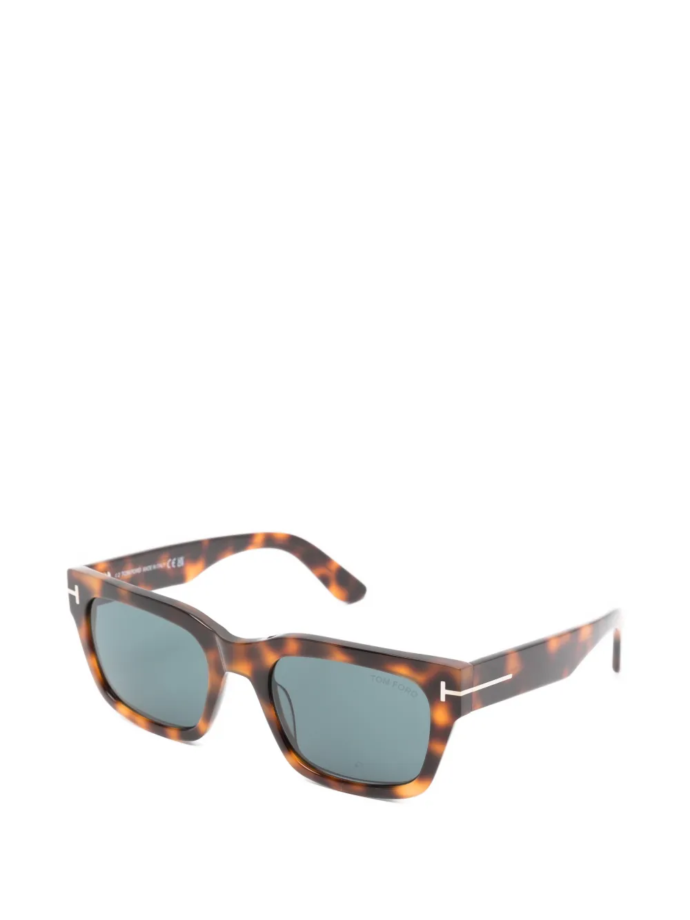 TOM FORD Eyewear Zonnebril met rechthoekig montuur Bruin