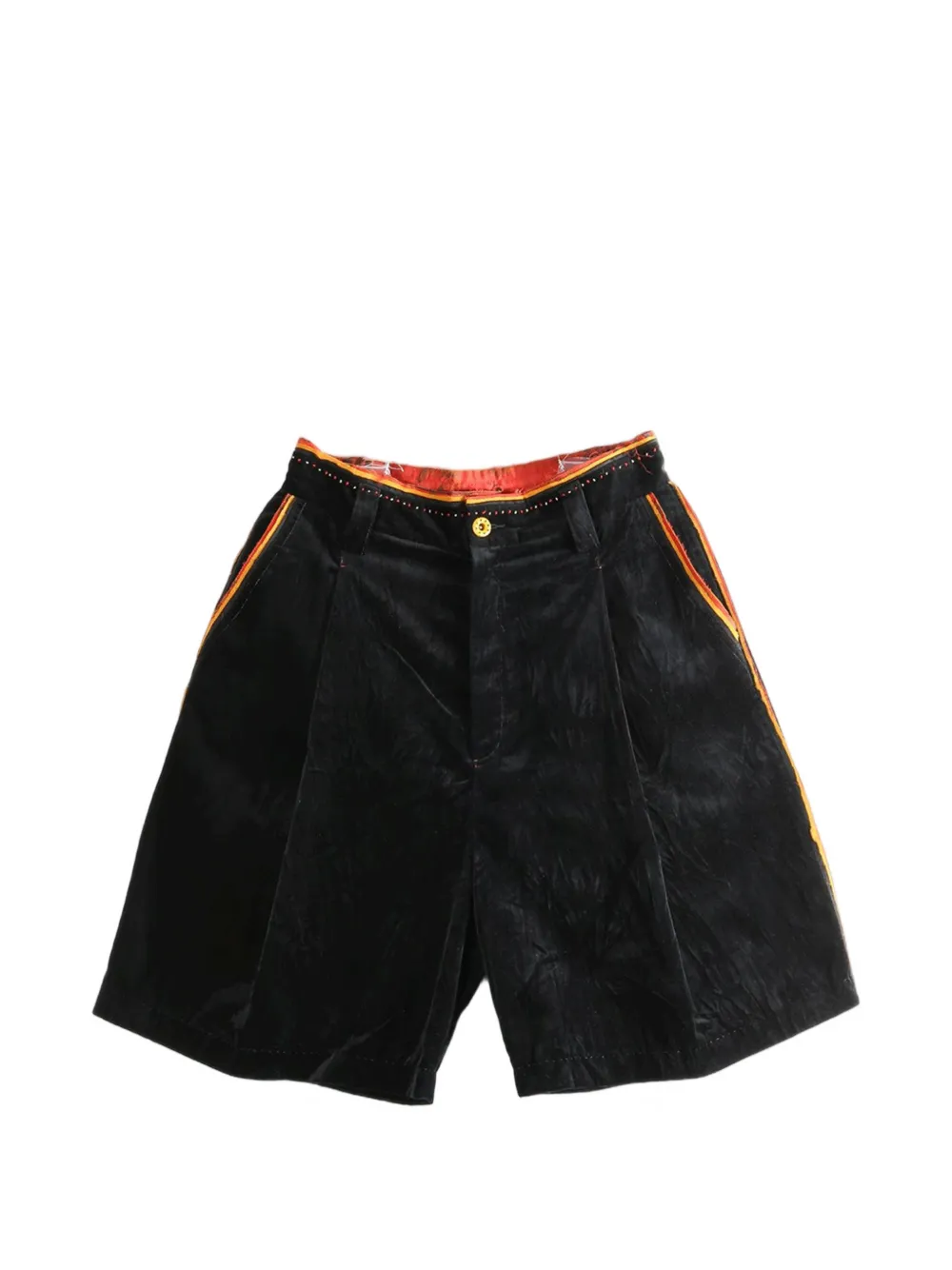 COMMUNS velour shorts - Nero
