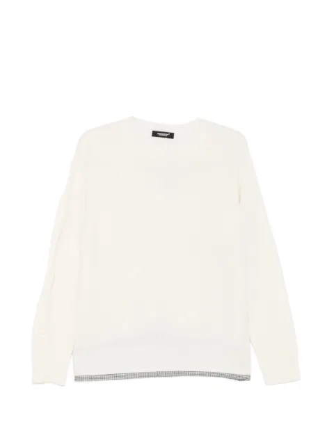 Undercover checked-trim sweater