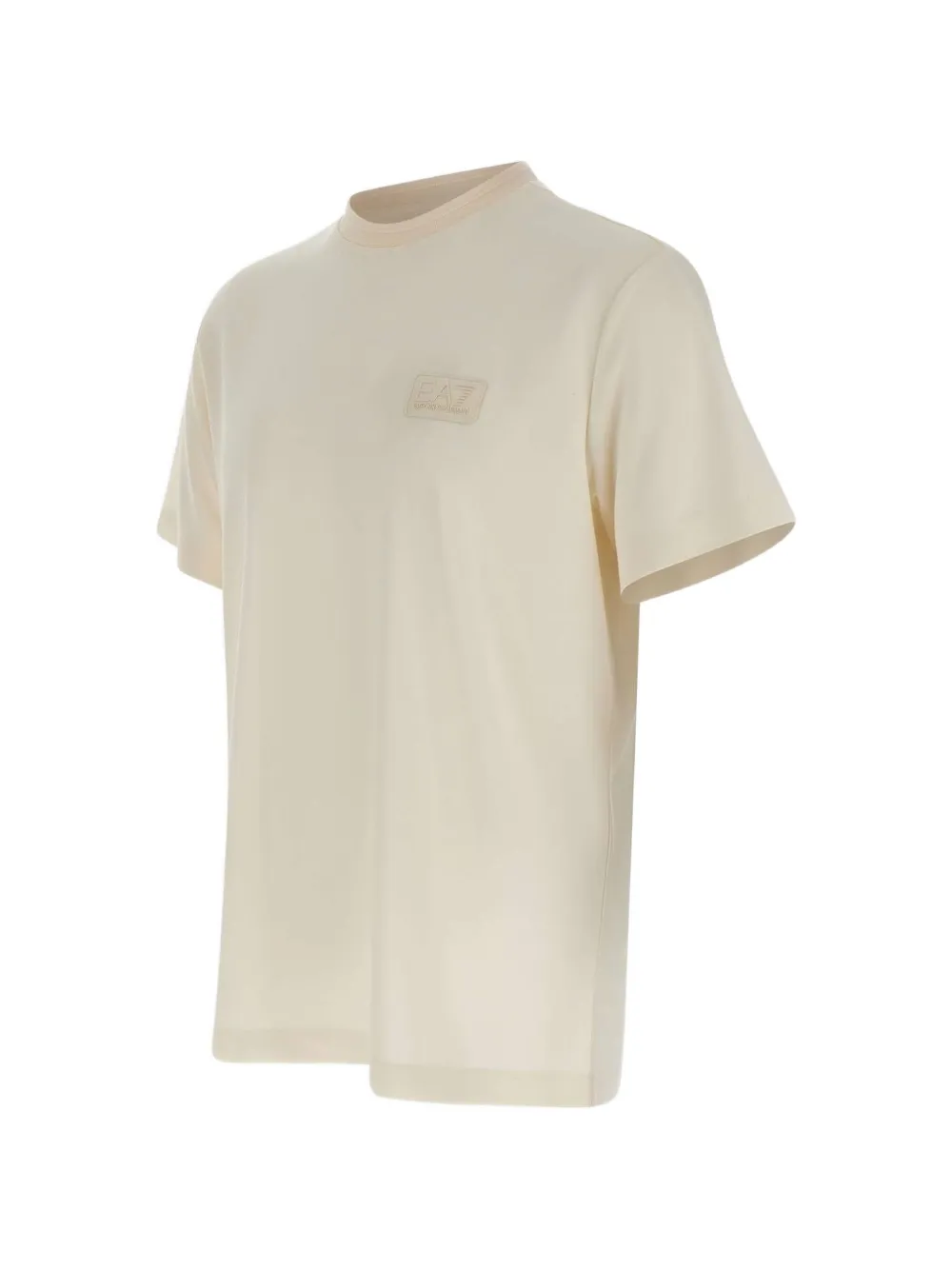 Ea7 Emporio Armani T-shirt met logoprint met ronde hals Beige