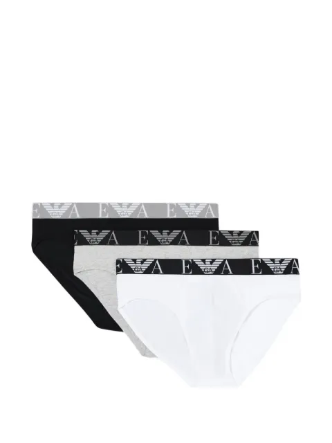 Emporio Armani logo-detail briefs (set of three)