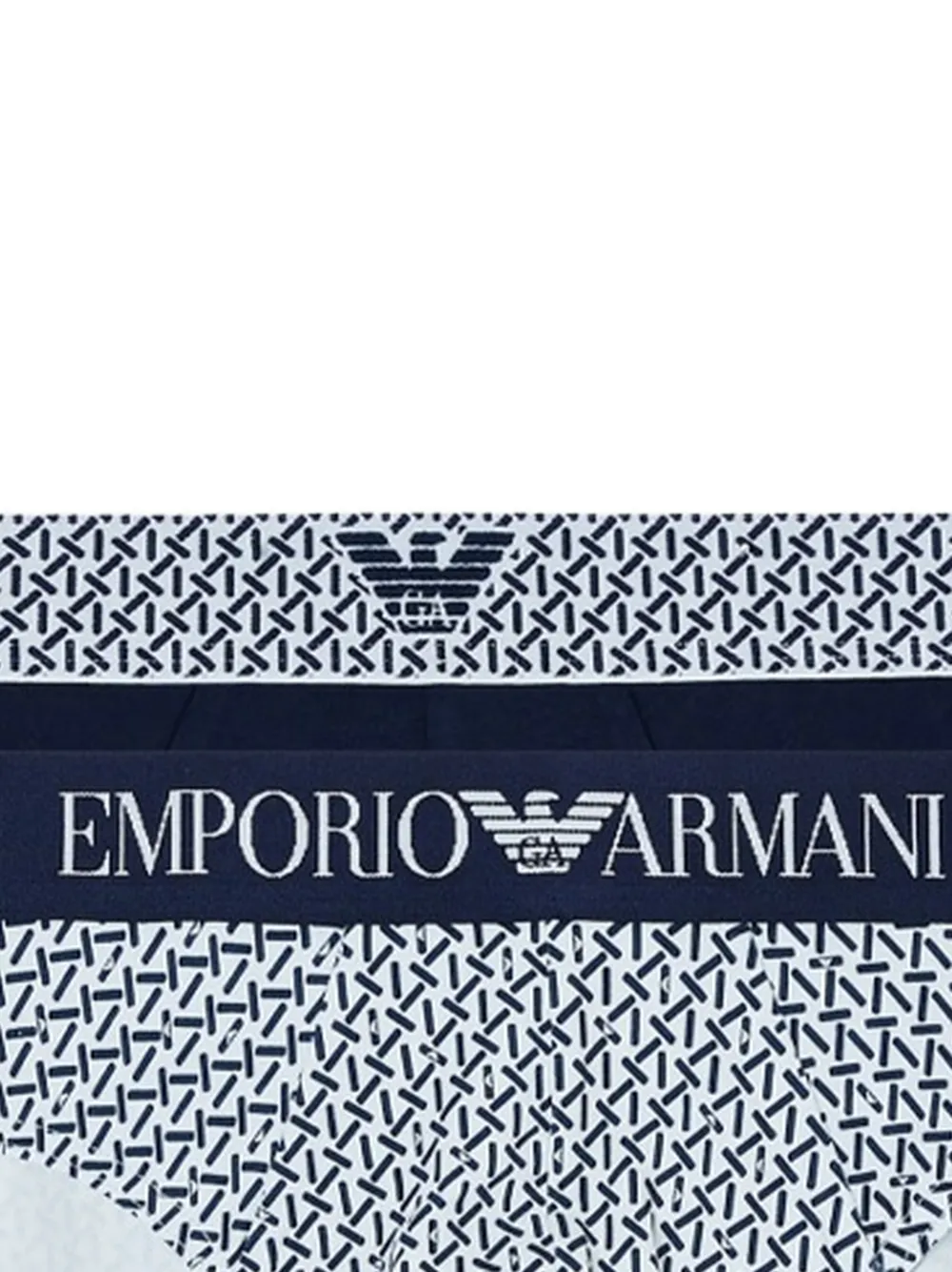 Emporio Armani Twee slips met patroon Blauw
