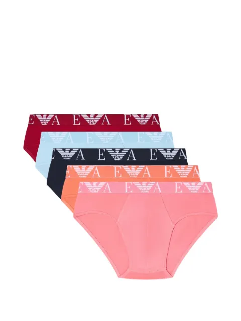 Emporio Armani embroidered elastic briefs set of five
