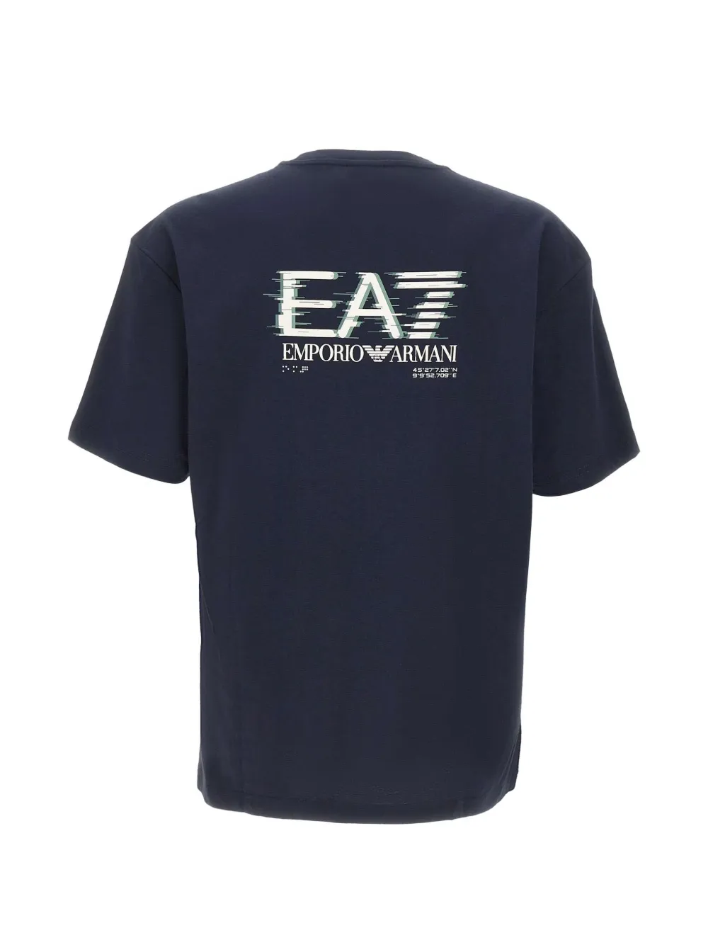 Ea7 Emporio Armani T-shirt met logoprint met ronde hals Blauw