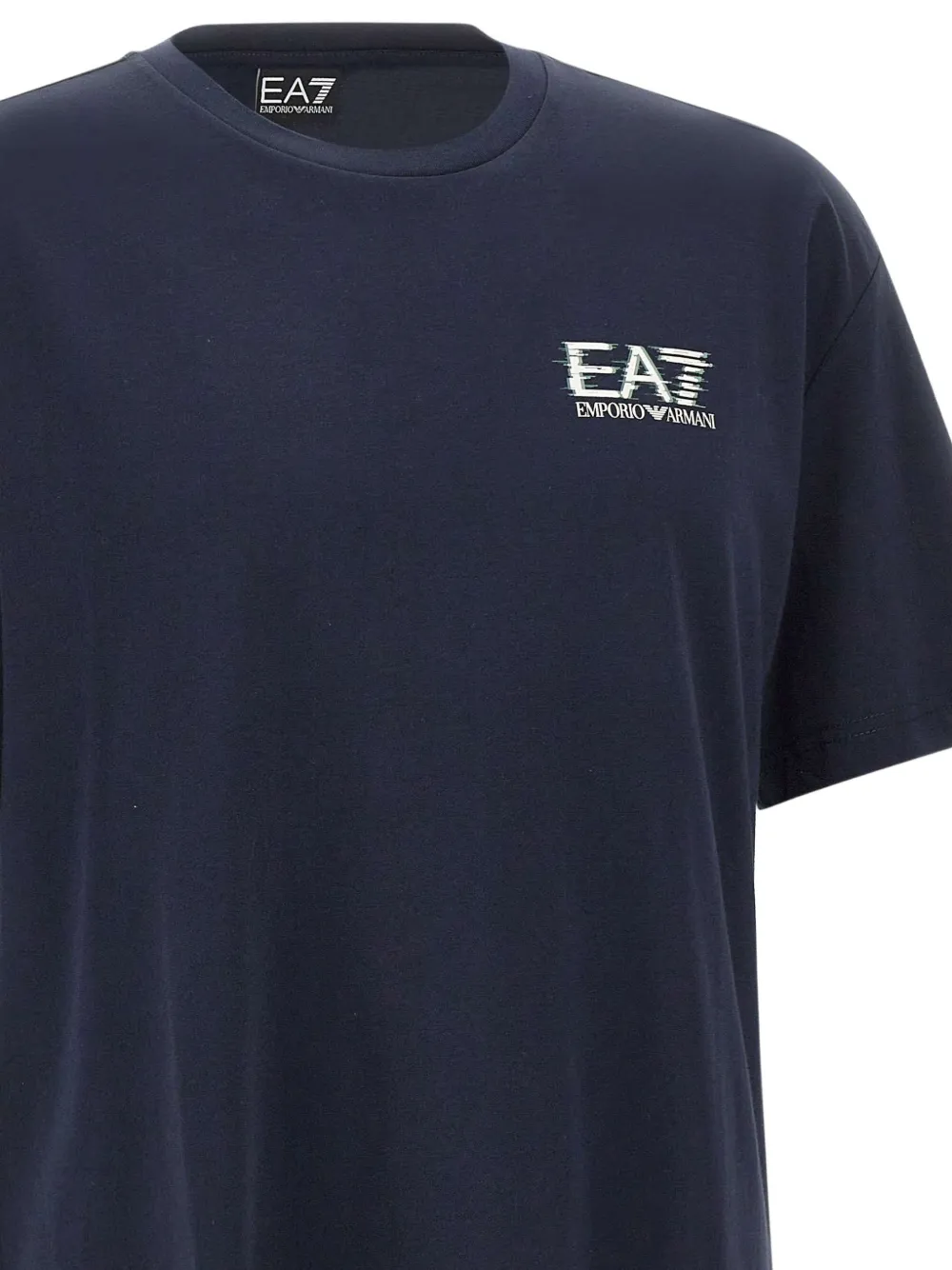 Ea7 Emporio Armani T-shirt met logoprint met ronde hals Blauw