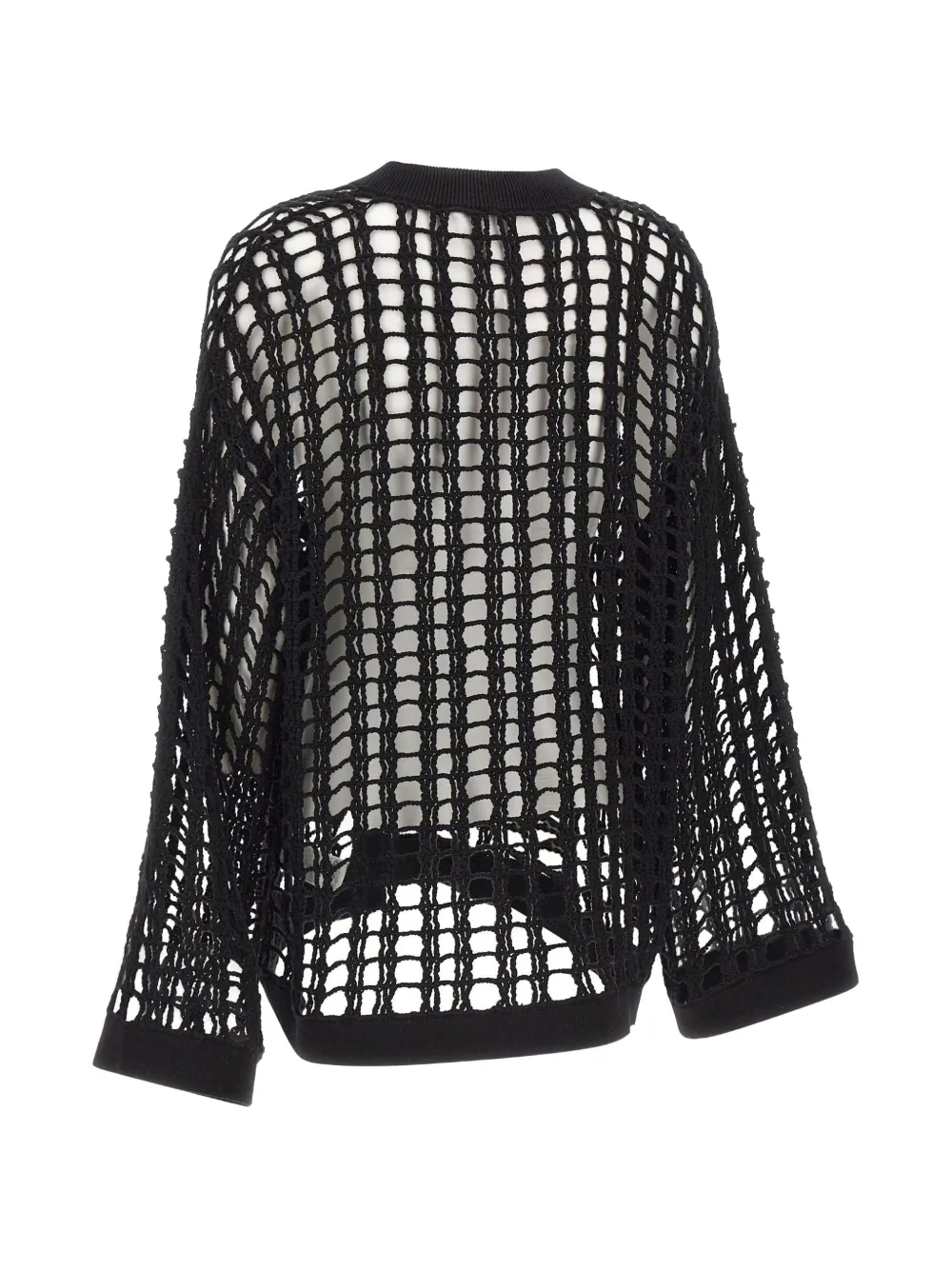  A. Roege Hove Open-knit Crew-neck Jumper - Black 