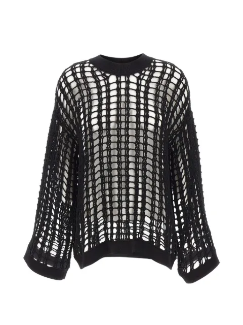 A. ROEGE HOVE open-knit crew-neck jumper
