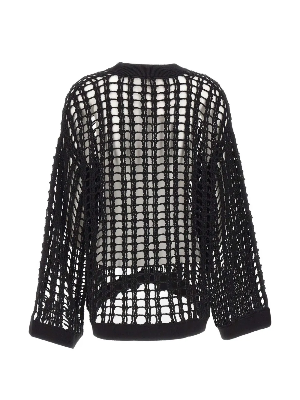  A. Roege Hove Open-knit Crew-neck Jumper - Black 