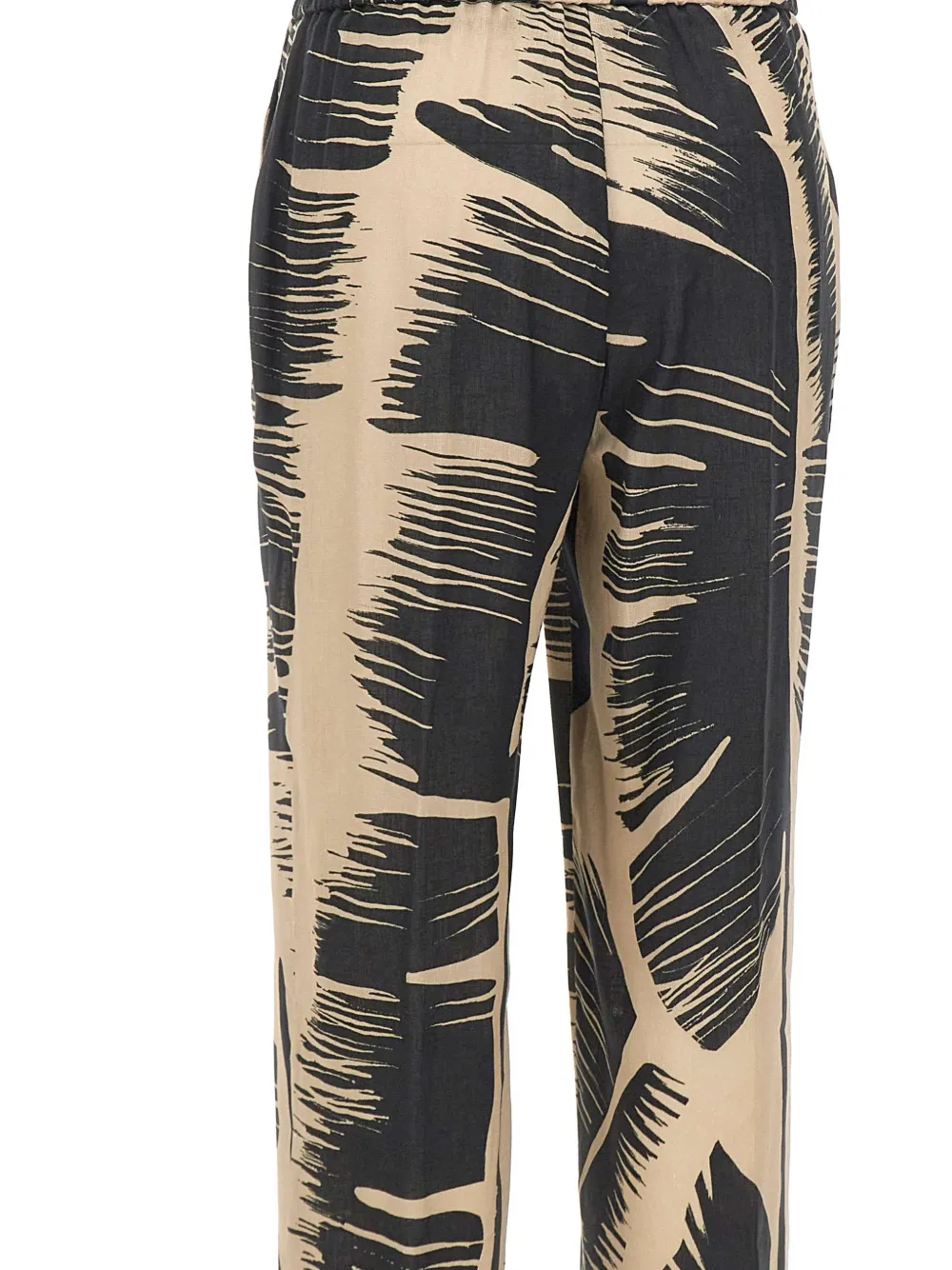 Brushstroke Print Straight Trousers