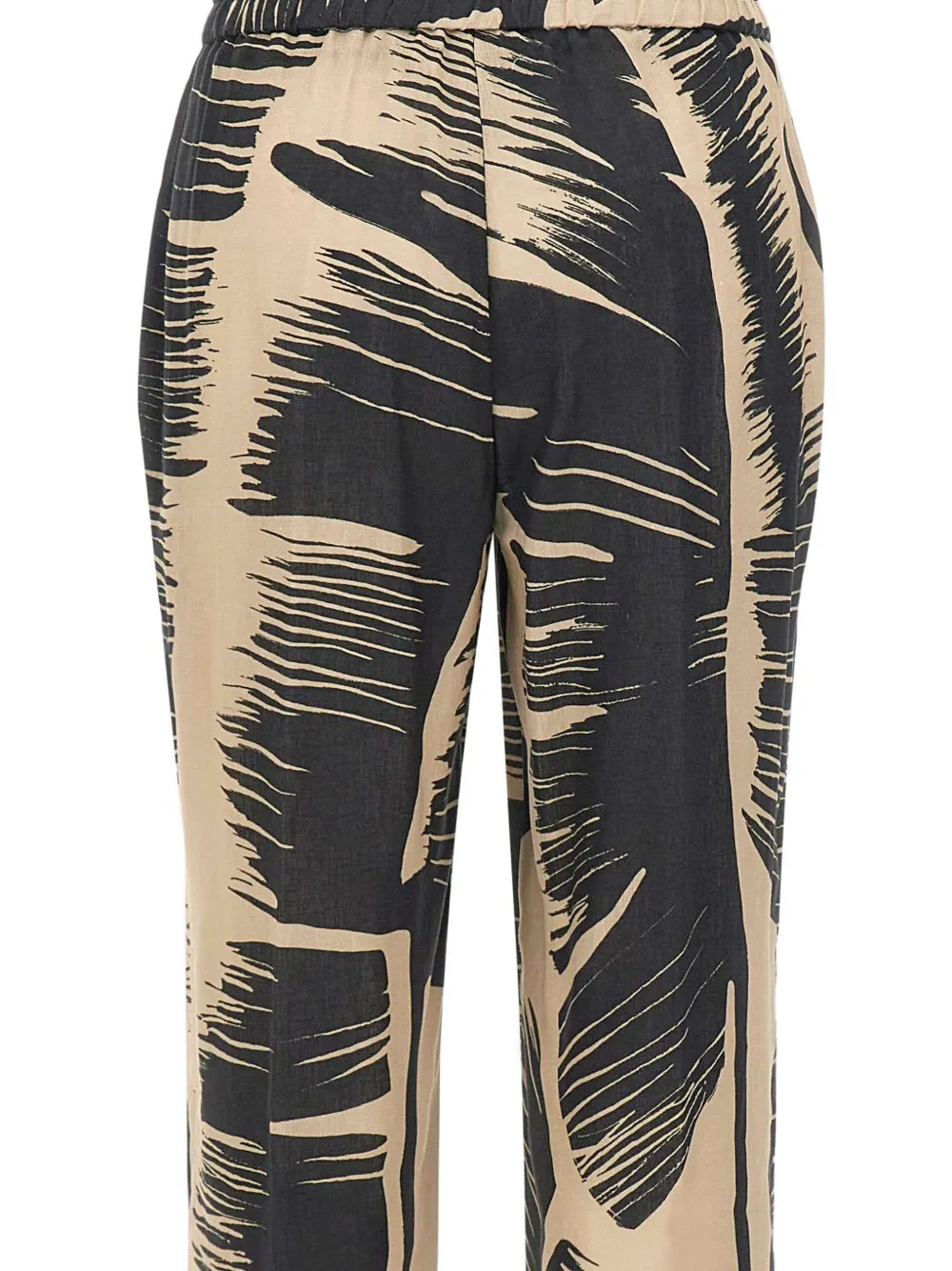 Brushstroke Print Straight Trousers