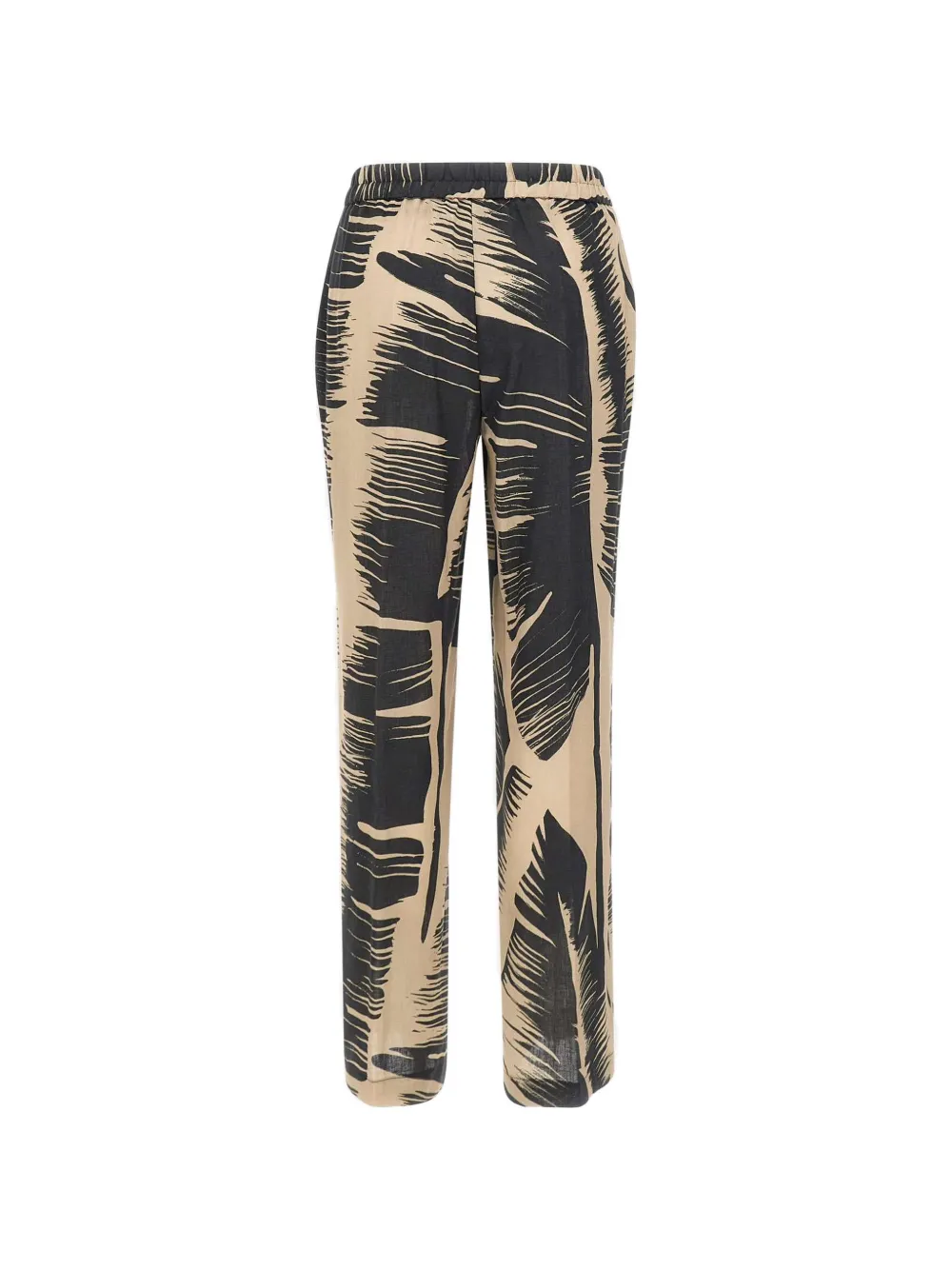  Kaos Brushstroke Print Straight Trousers - Neutrals 