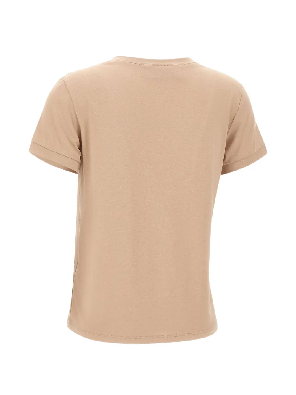 kaos Geribbeld T-shirt Beige