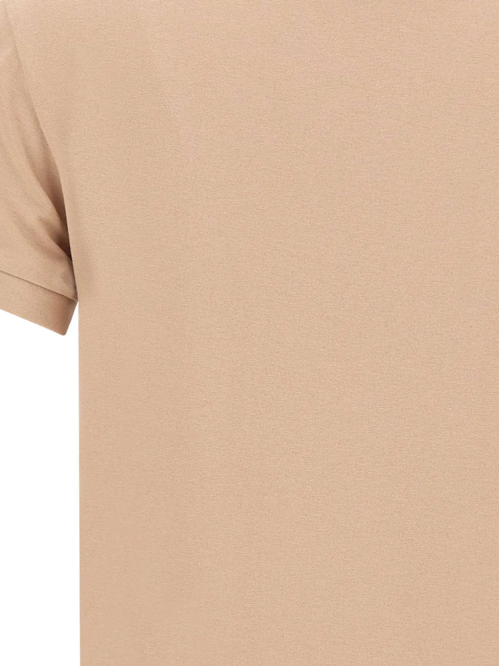 kaos Geribbeld T-shirt Beige