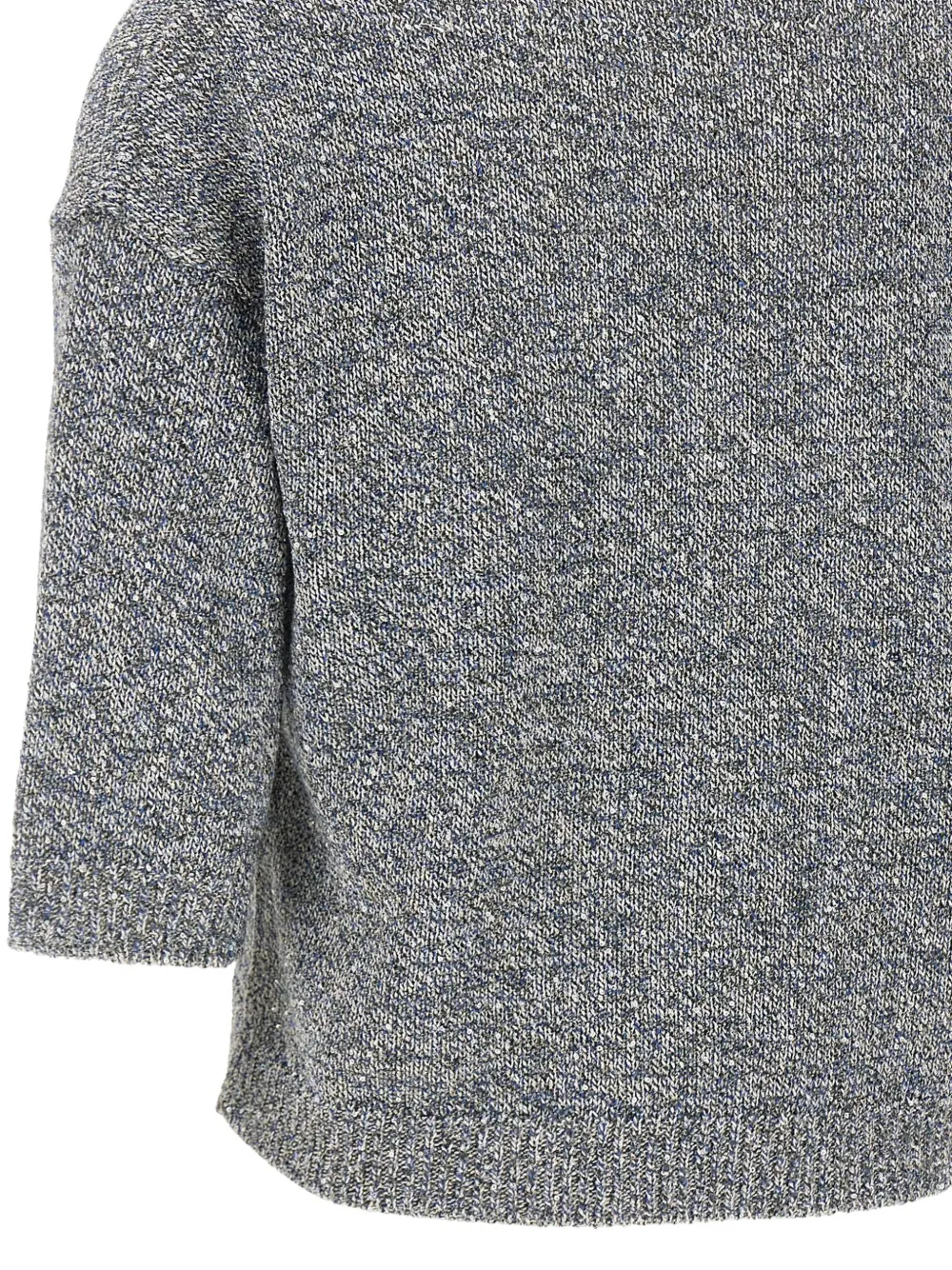 Micro-Sequin V-Neck Sweater