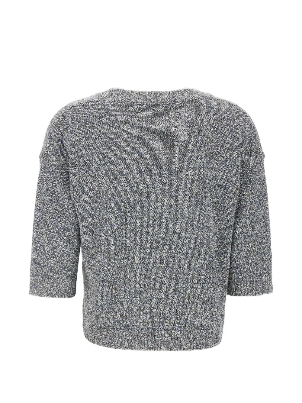  Kangra Micro-sequin V-neck Sweater - Grey 