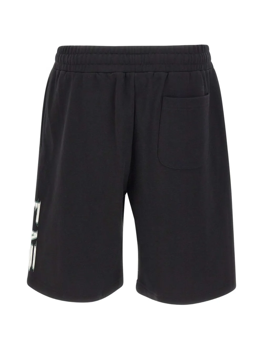 Ea7 Emporio Armani Katoenen shorts met trekkoord en logo Zwart