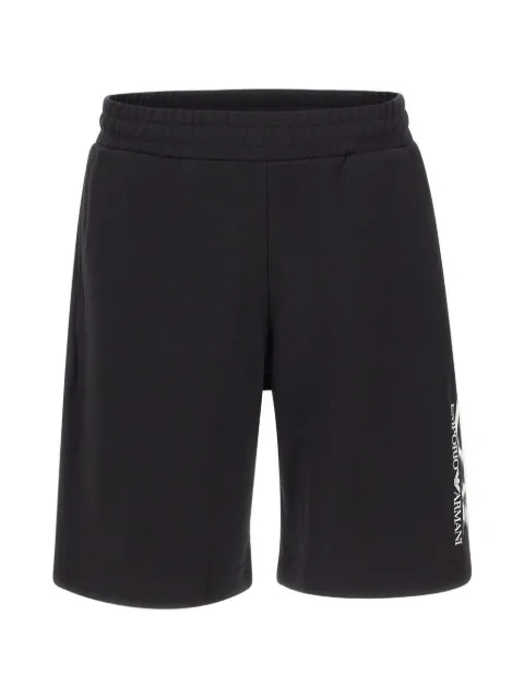 Ea7 Emporio Armani drawstring logo cotton shorts