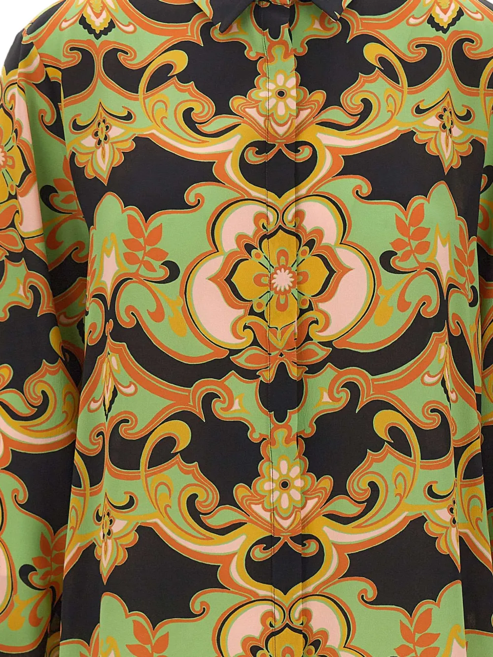 ETRO Blouse met print en knopen Zwart